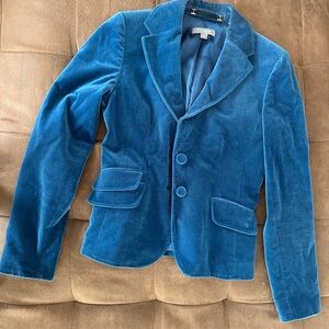 Ann Taylor Navy Velvet Jacket